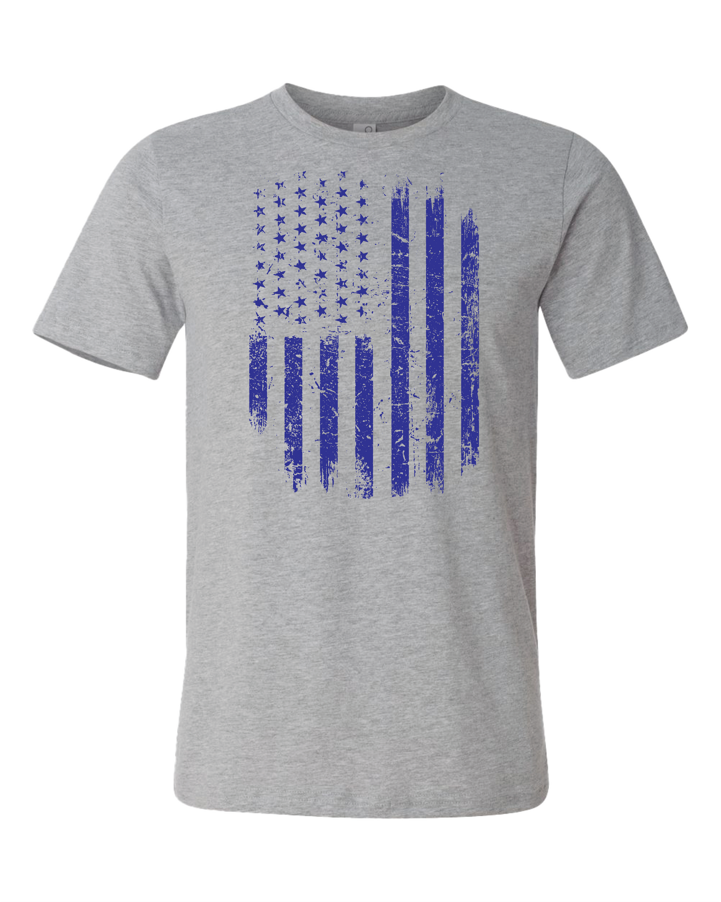 American Flag Distressed T-Shirt | Blue