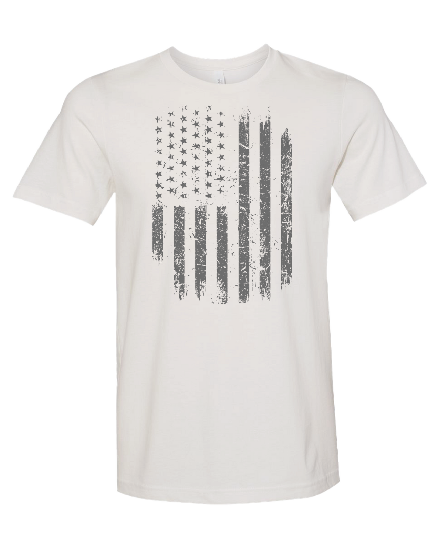 American Flag Distressed T-Shirt | Gray