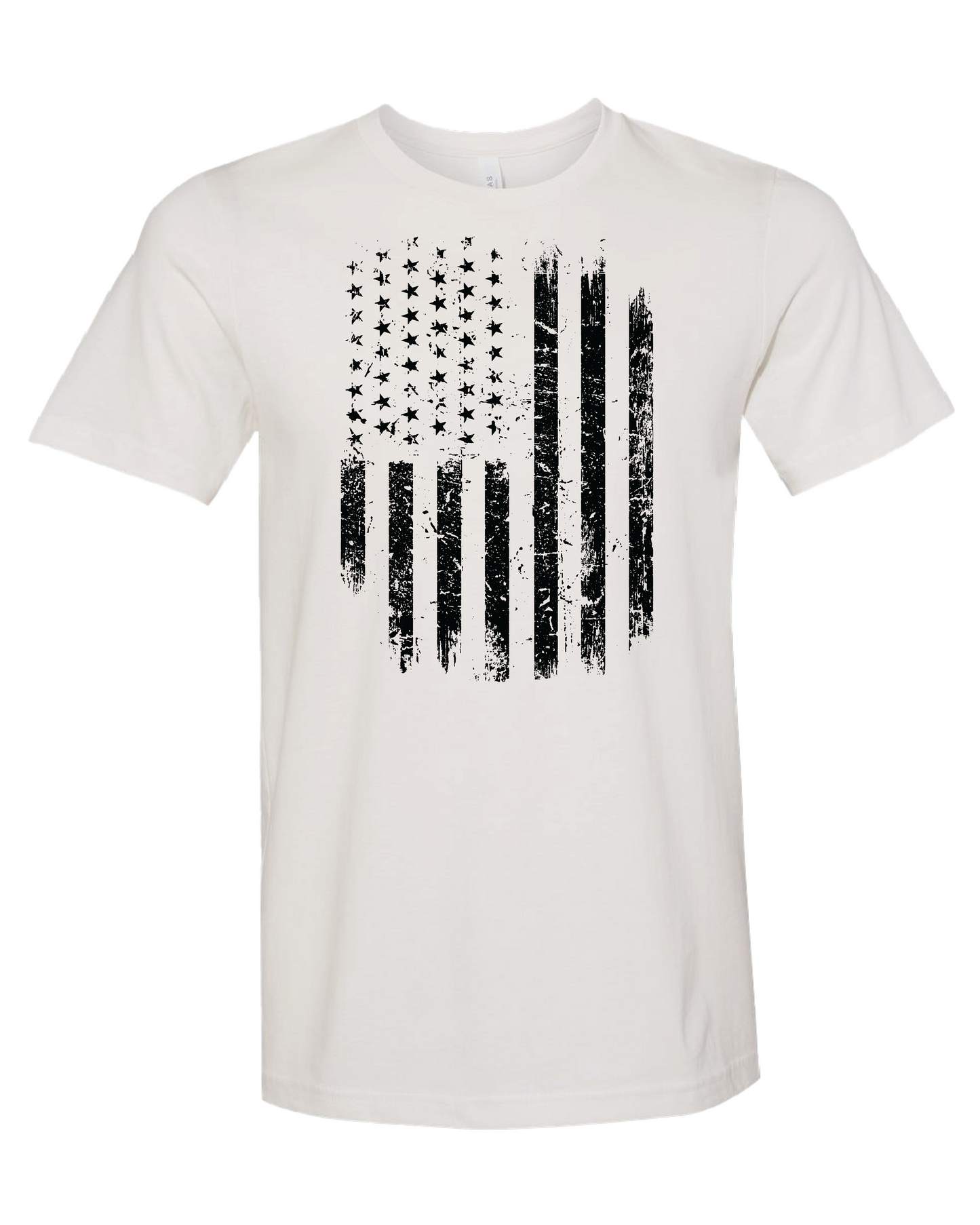 American Flag Distressed T-Shirt | White