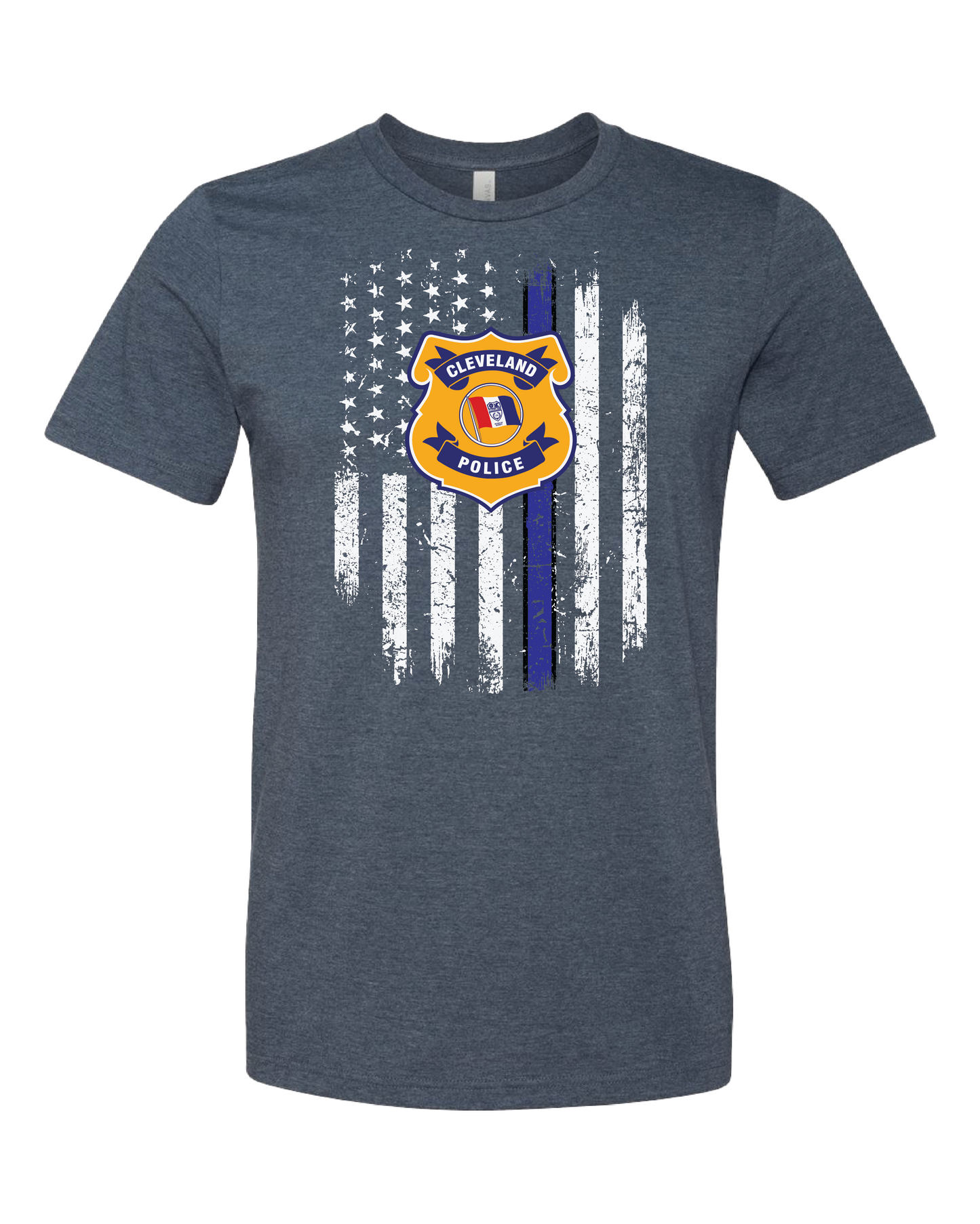 Cleveland Police Badge Thin Blue Line T-Shirt