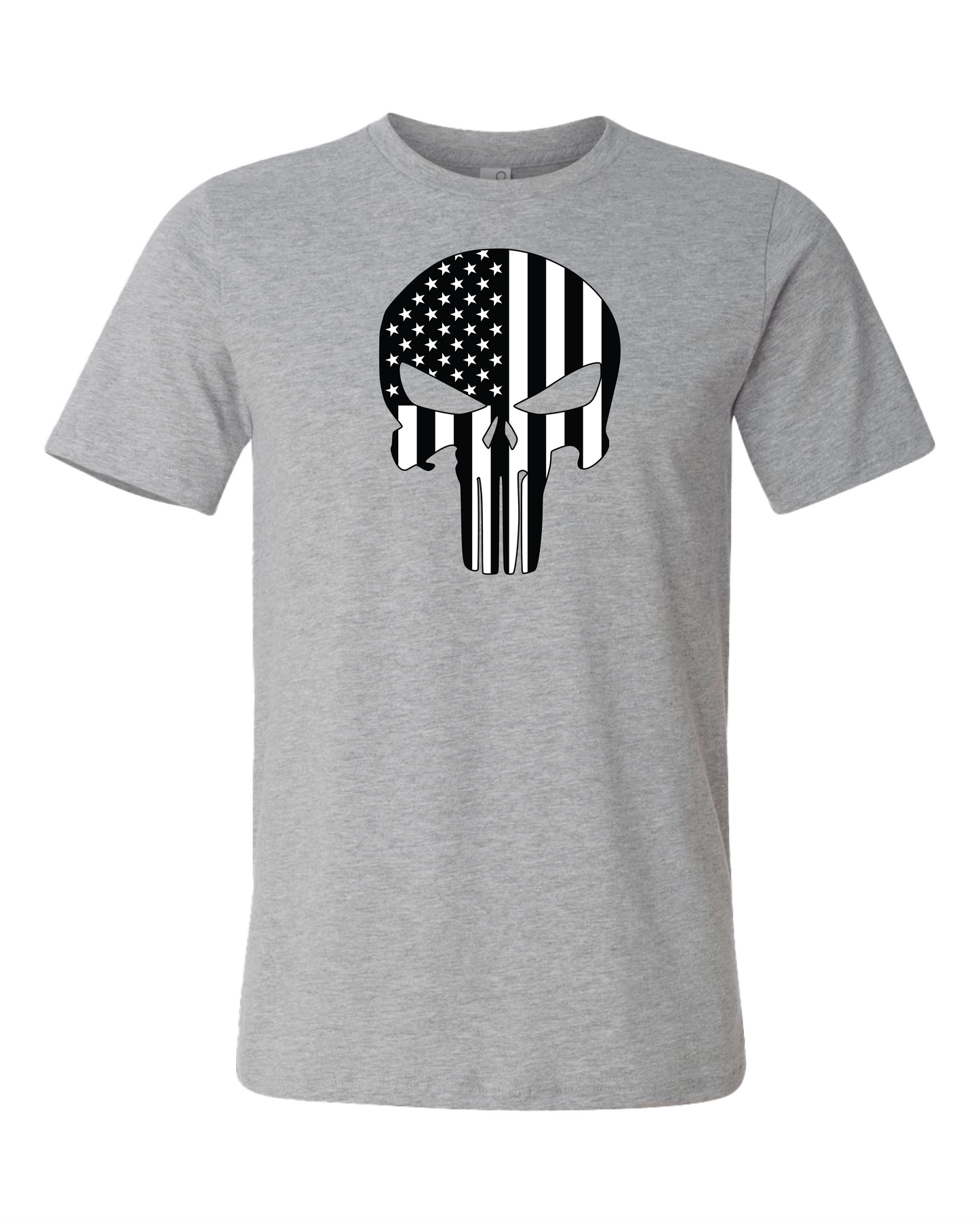 American Flag Skull T-Shirt | Black And White