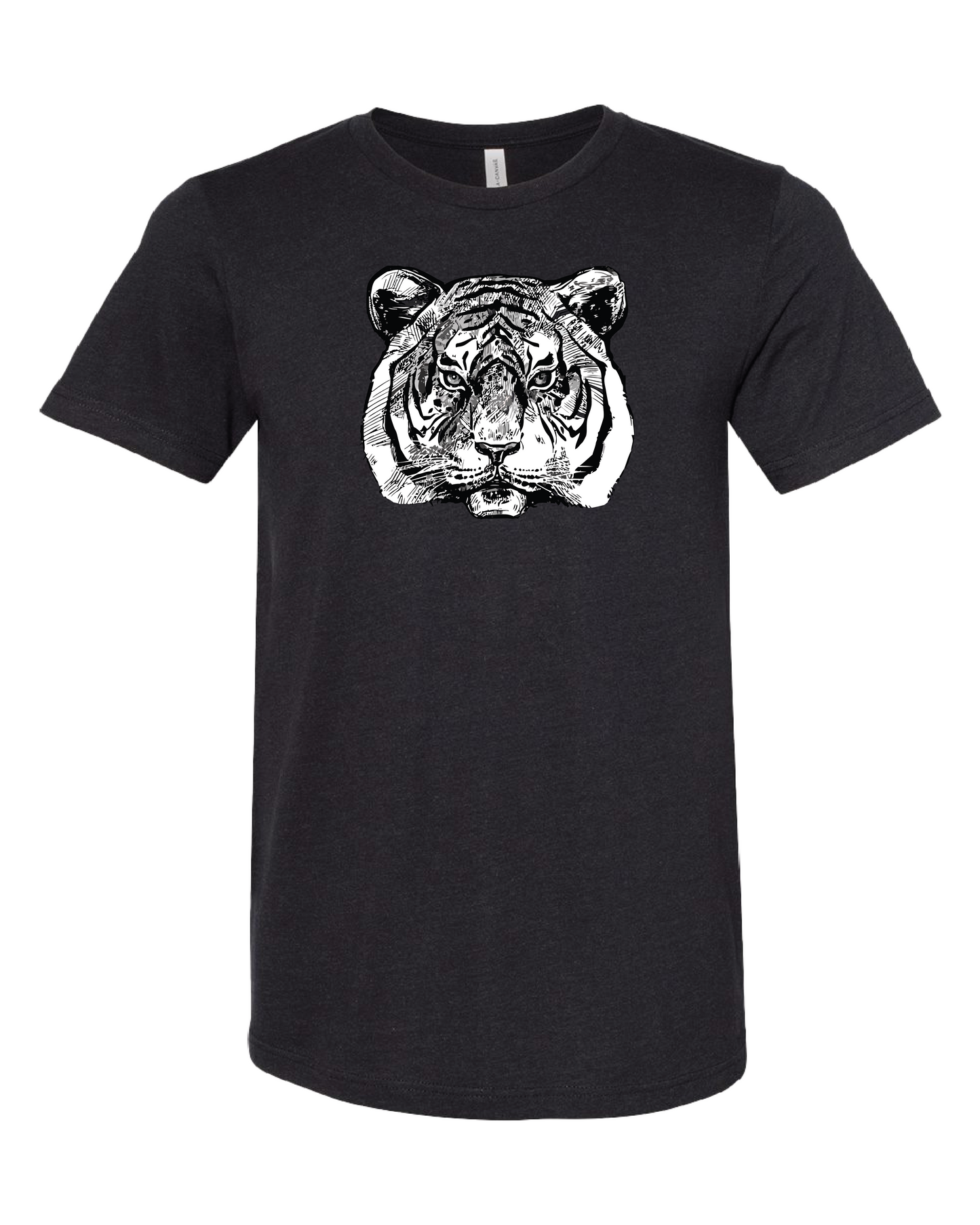 Tiger Head Drawing T-Shirt