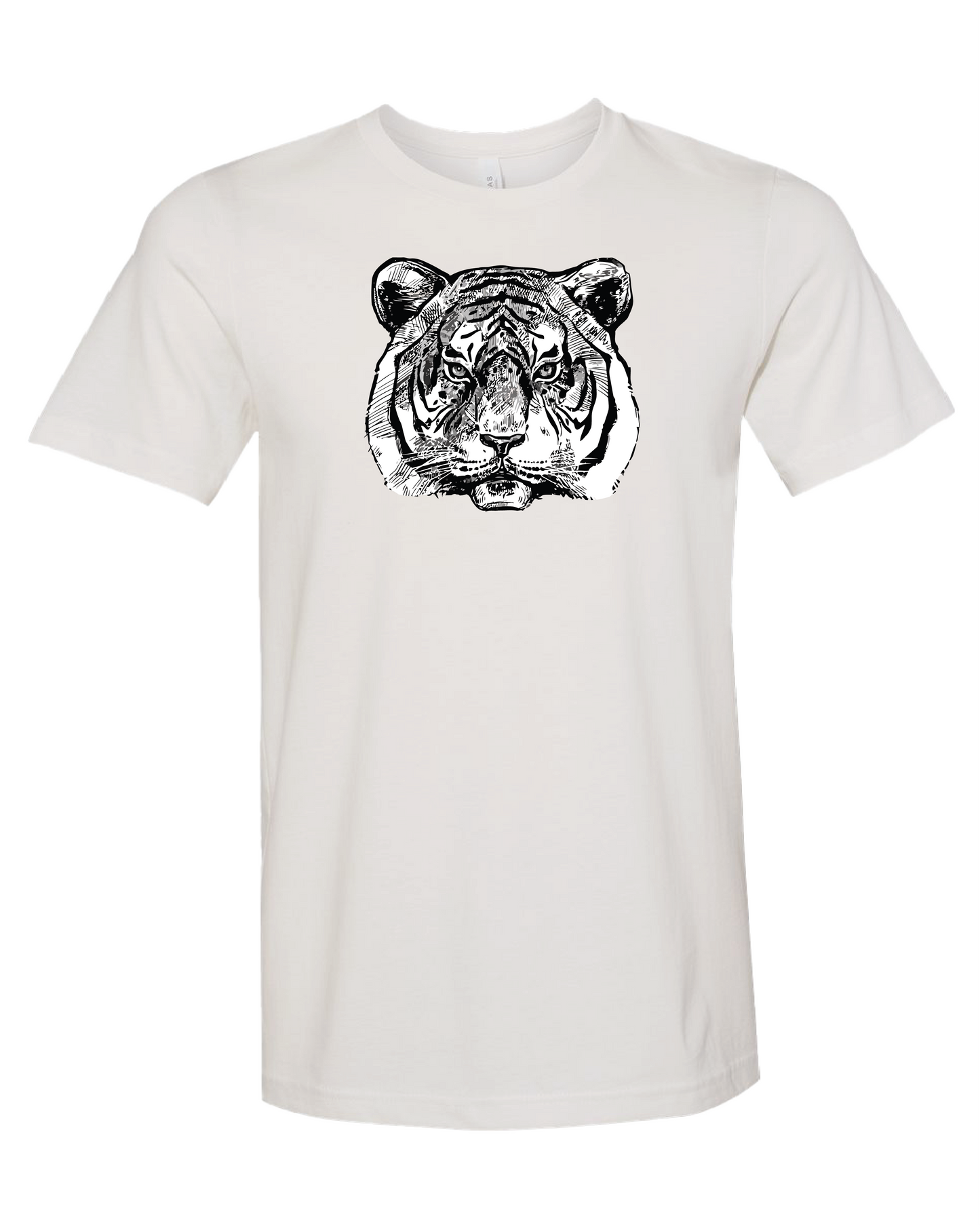Tiger Head Drawing T-Shirt