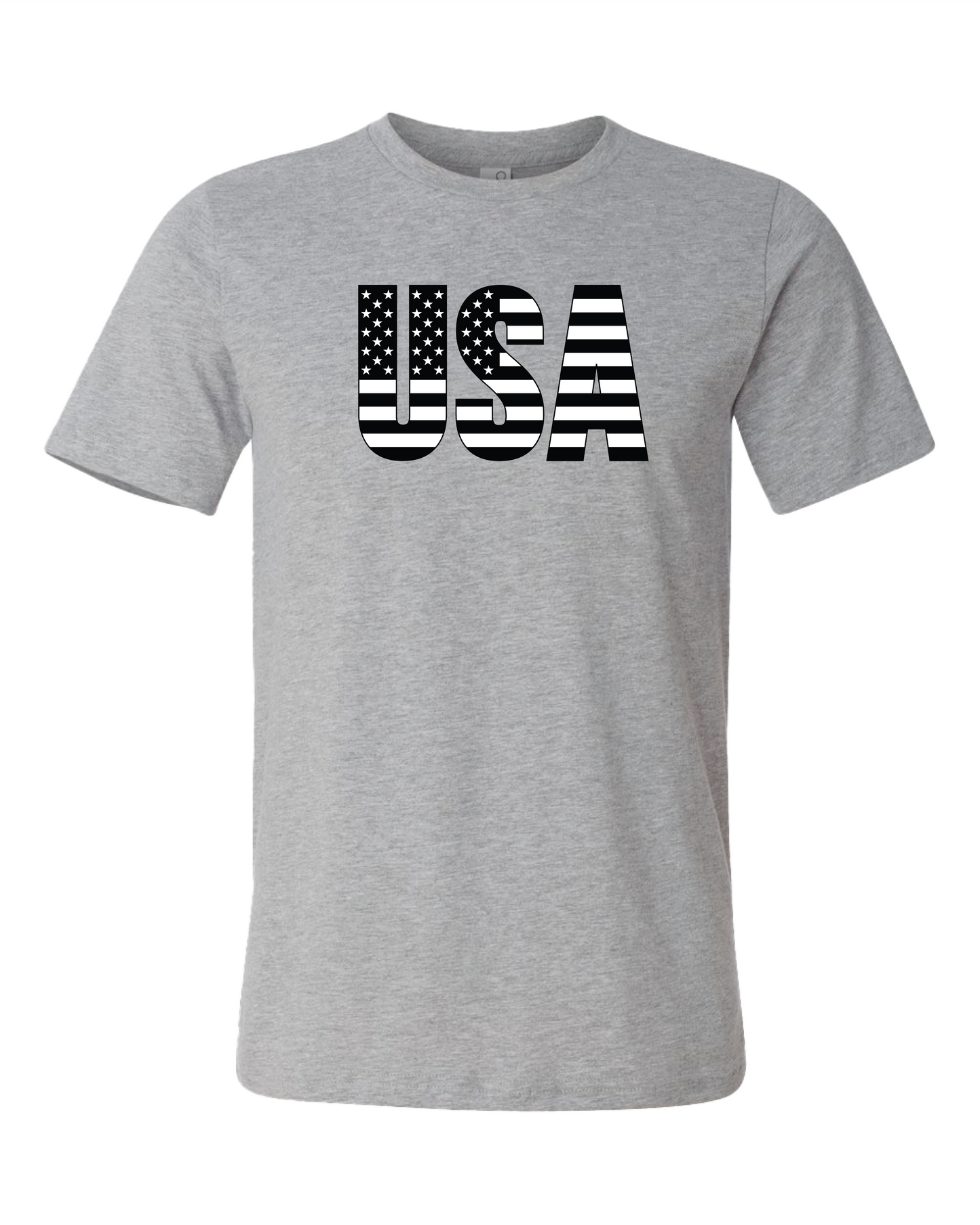 USA American Flag T-Shirt | Black And White