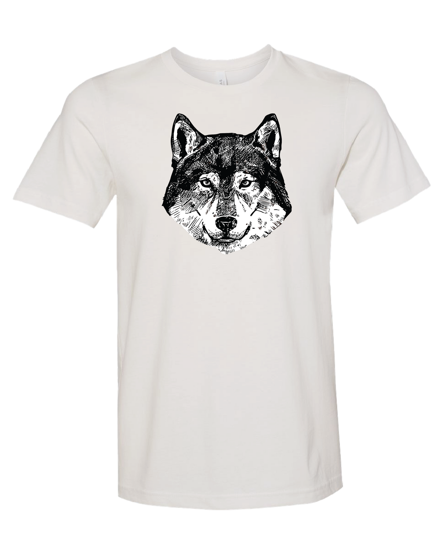Wolf Head Drawing T-Shirt
