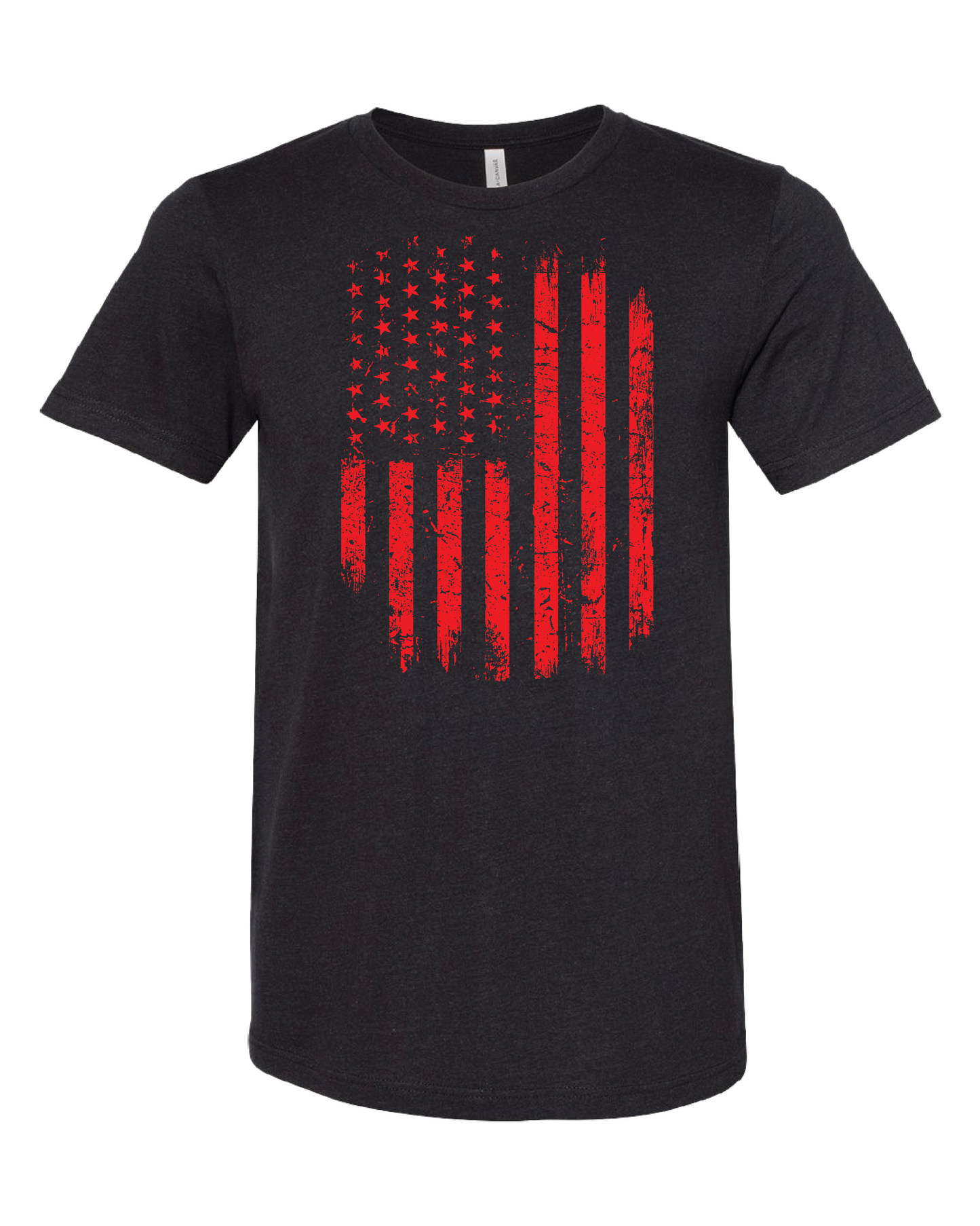 American Flag Distressed T-Shirt | Red