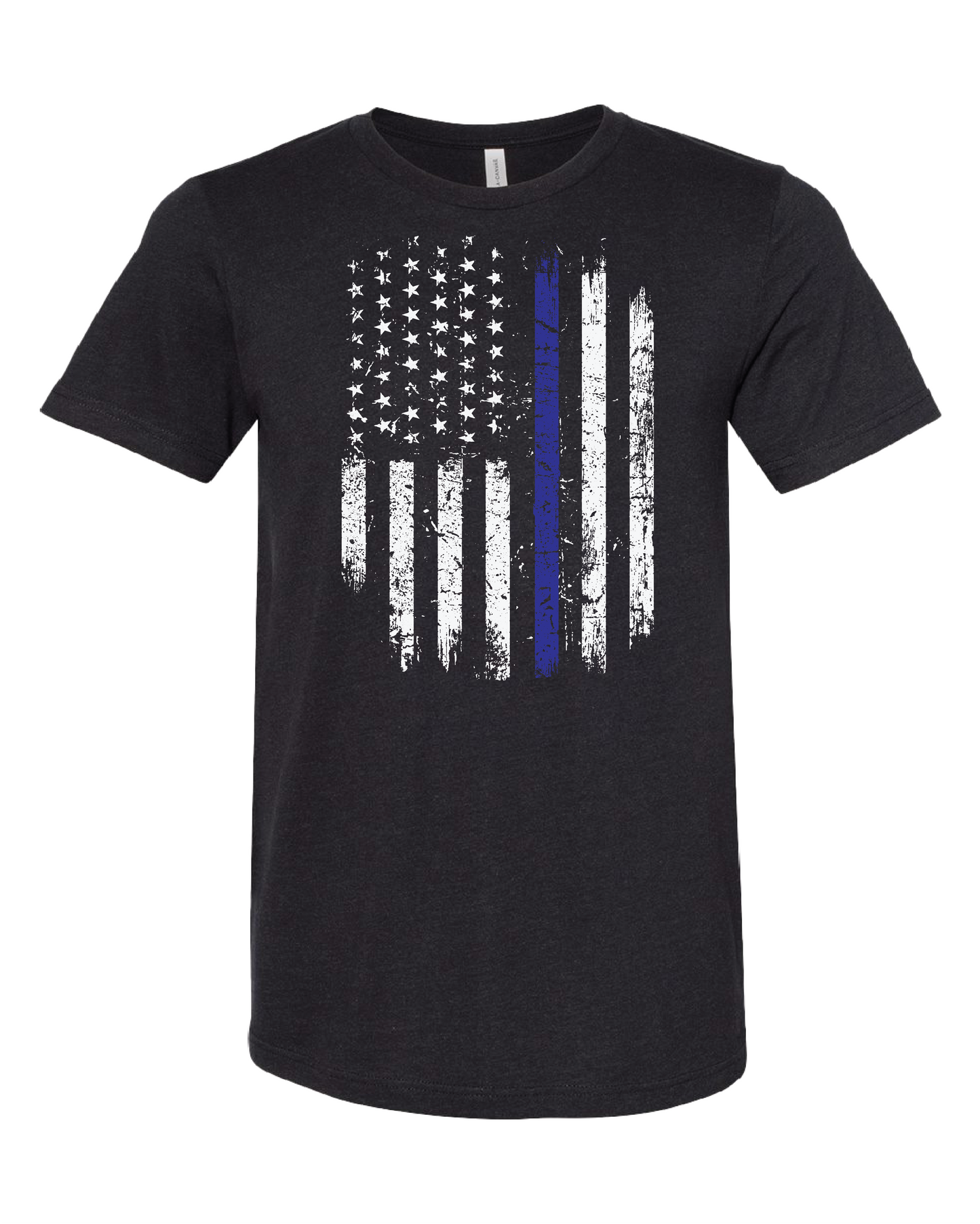 American Flag Distressed T-Shirt | Thin Blue Line