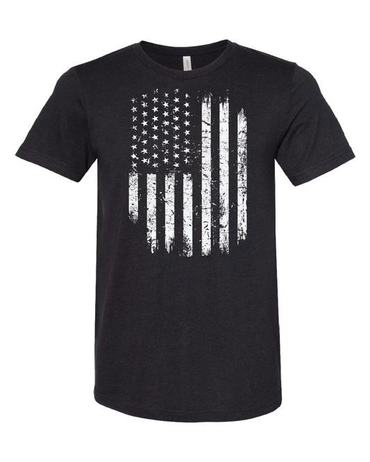 American Flag Distressed T-Shirt | White