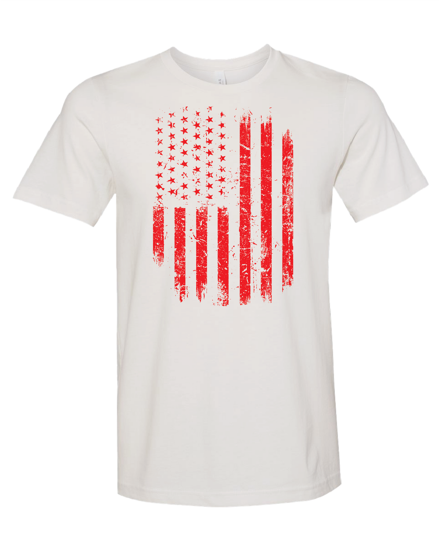 American Flag Distressed T-Shirt | Red