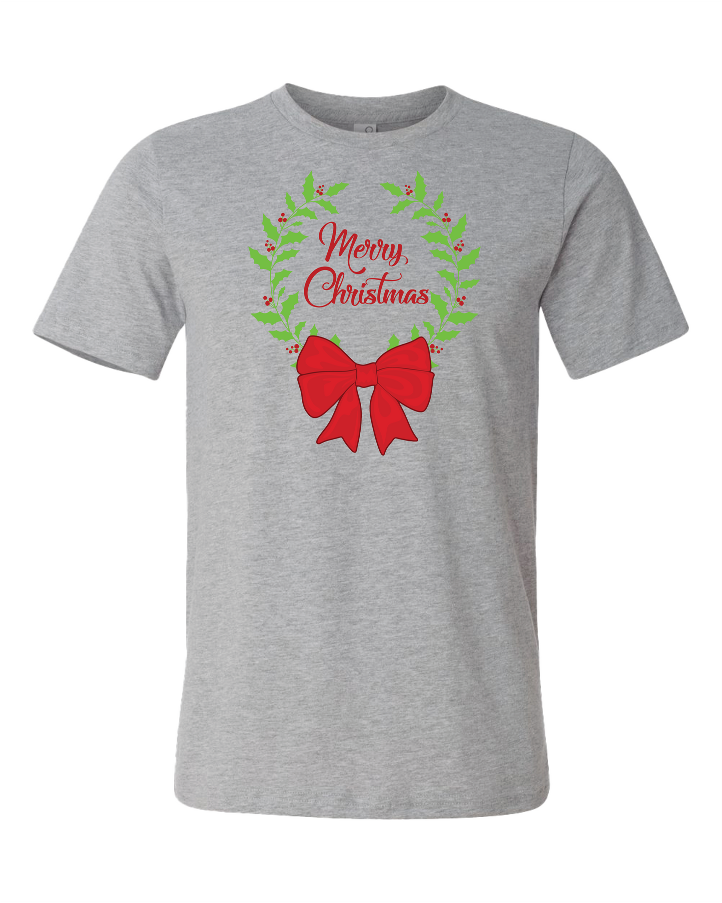 Merry Christmas Wreath T-Shirt | Open Top