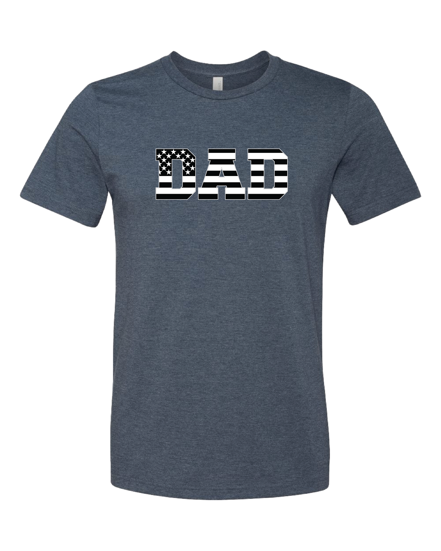 Dad American Flag T-Shirt | Black And White