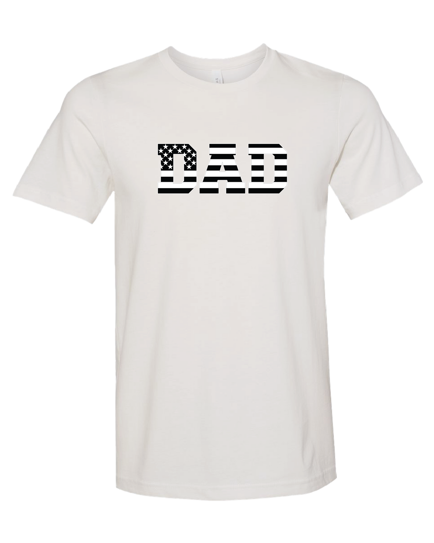 Dad American Flag T-Shirt | Black And White
