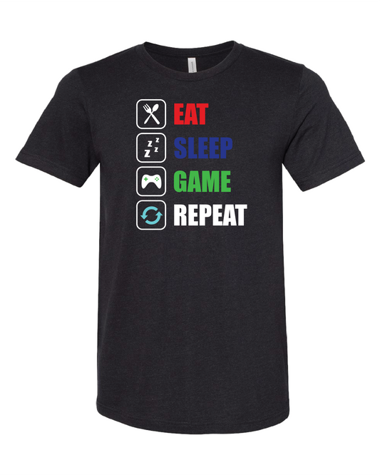 Eat Sleep Game Repeat T-Shirt