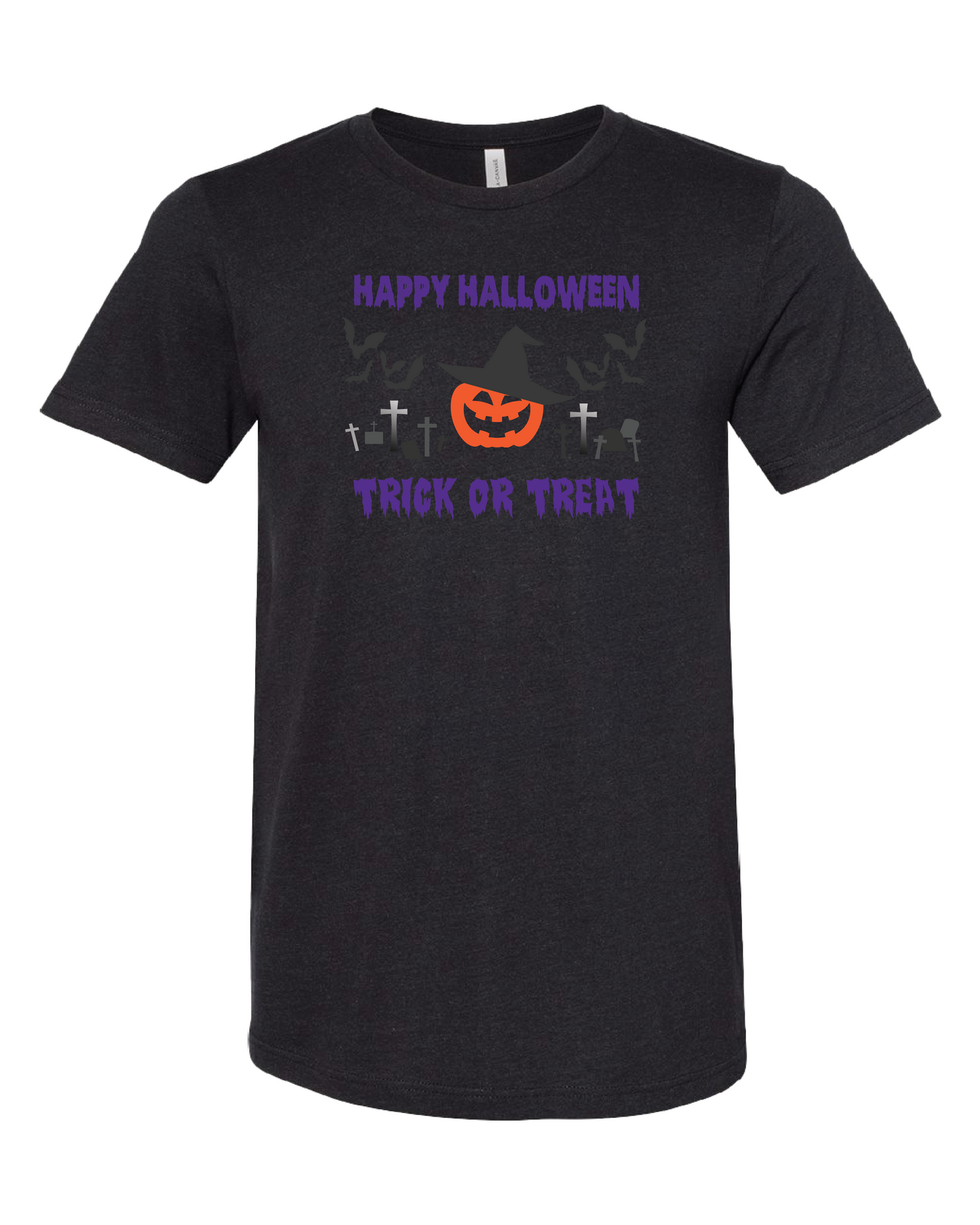 Happy Halloween Trick Or Treat T-Shirt | Purple