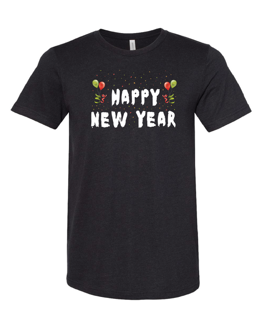 Happy New Year Stylized T-Shirt | White