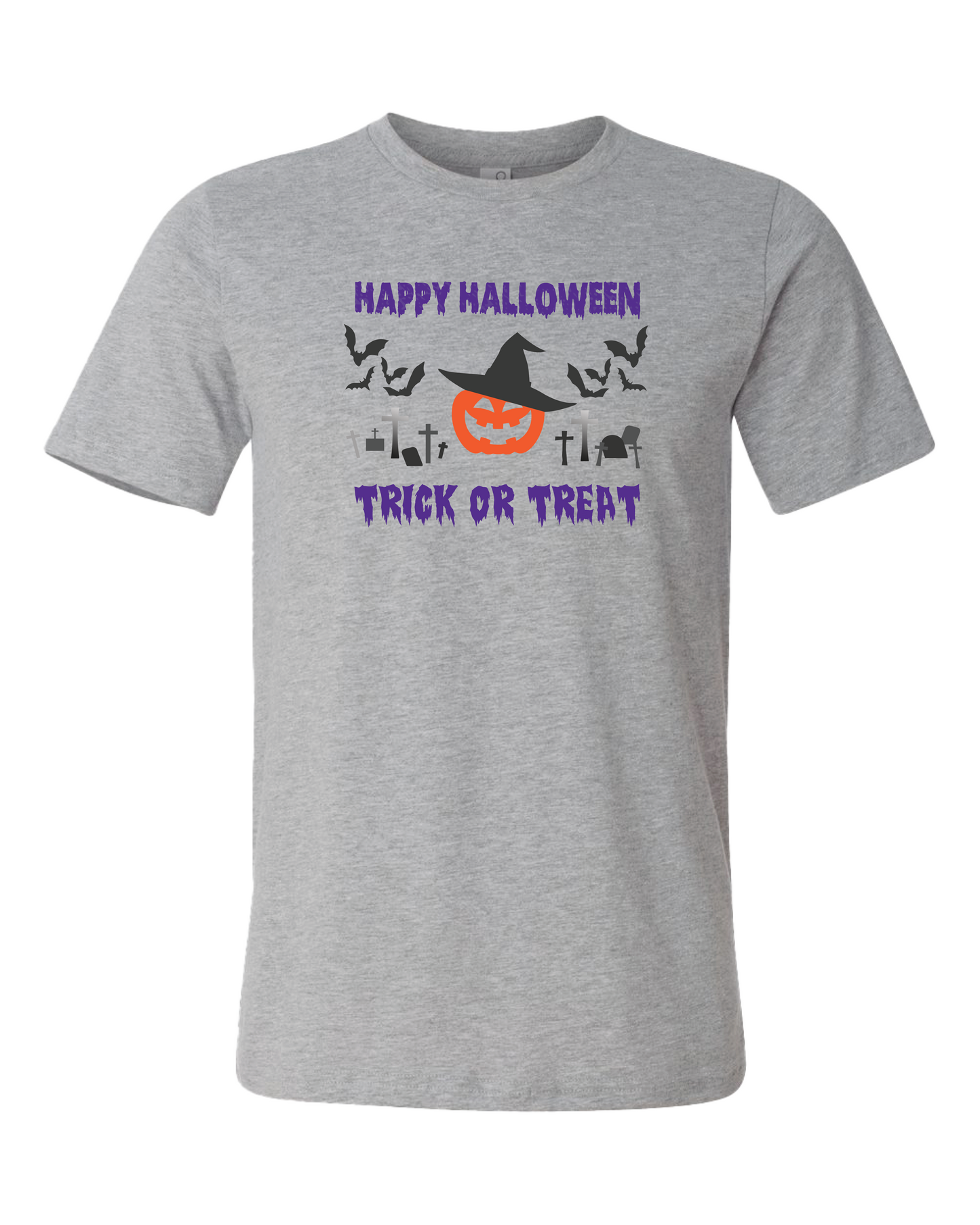 Happy Halloween Trick Or Treat T-Shirt | Purple