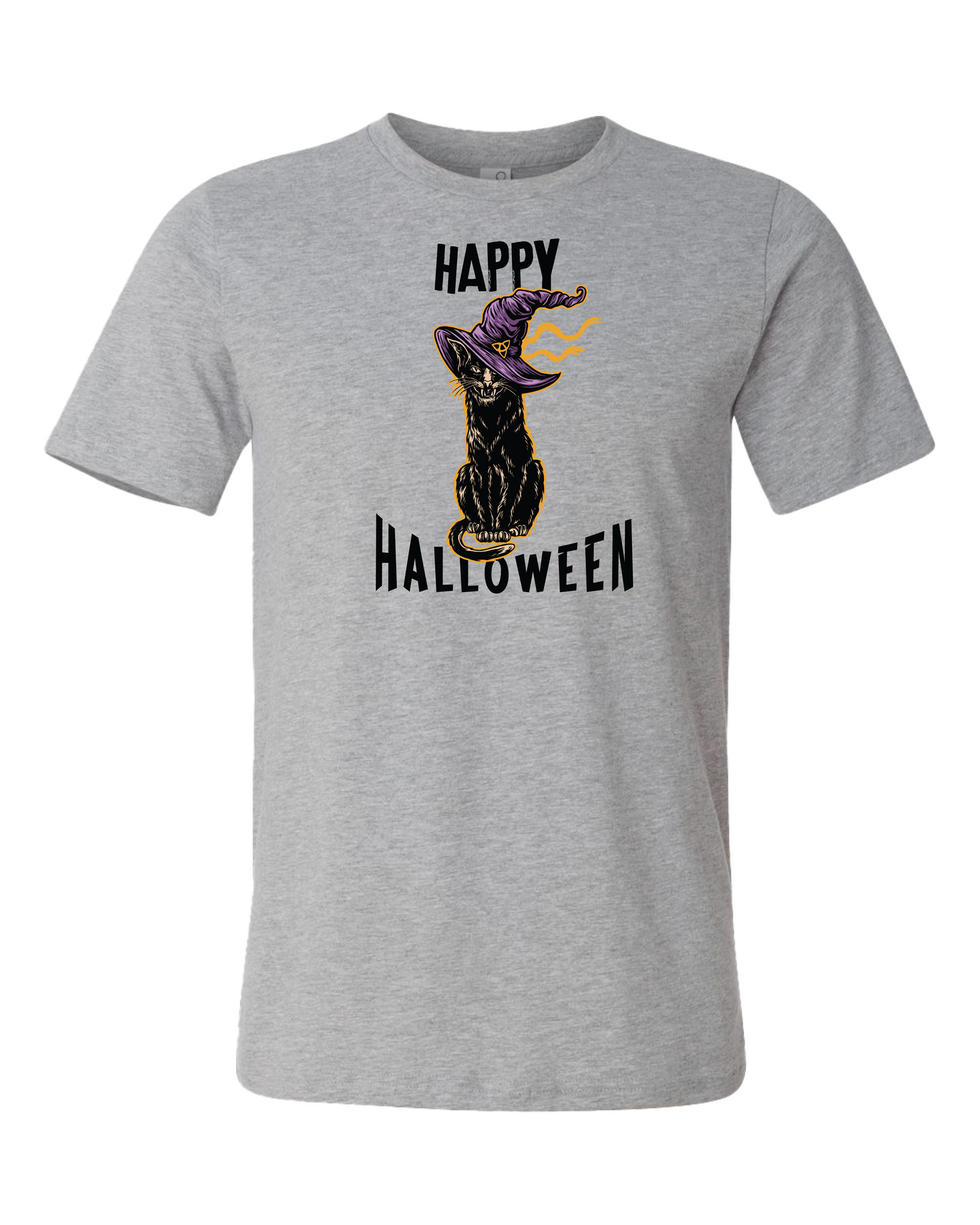 Happy Halloween Cat Wearing A Witch's Hat T-Shirt