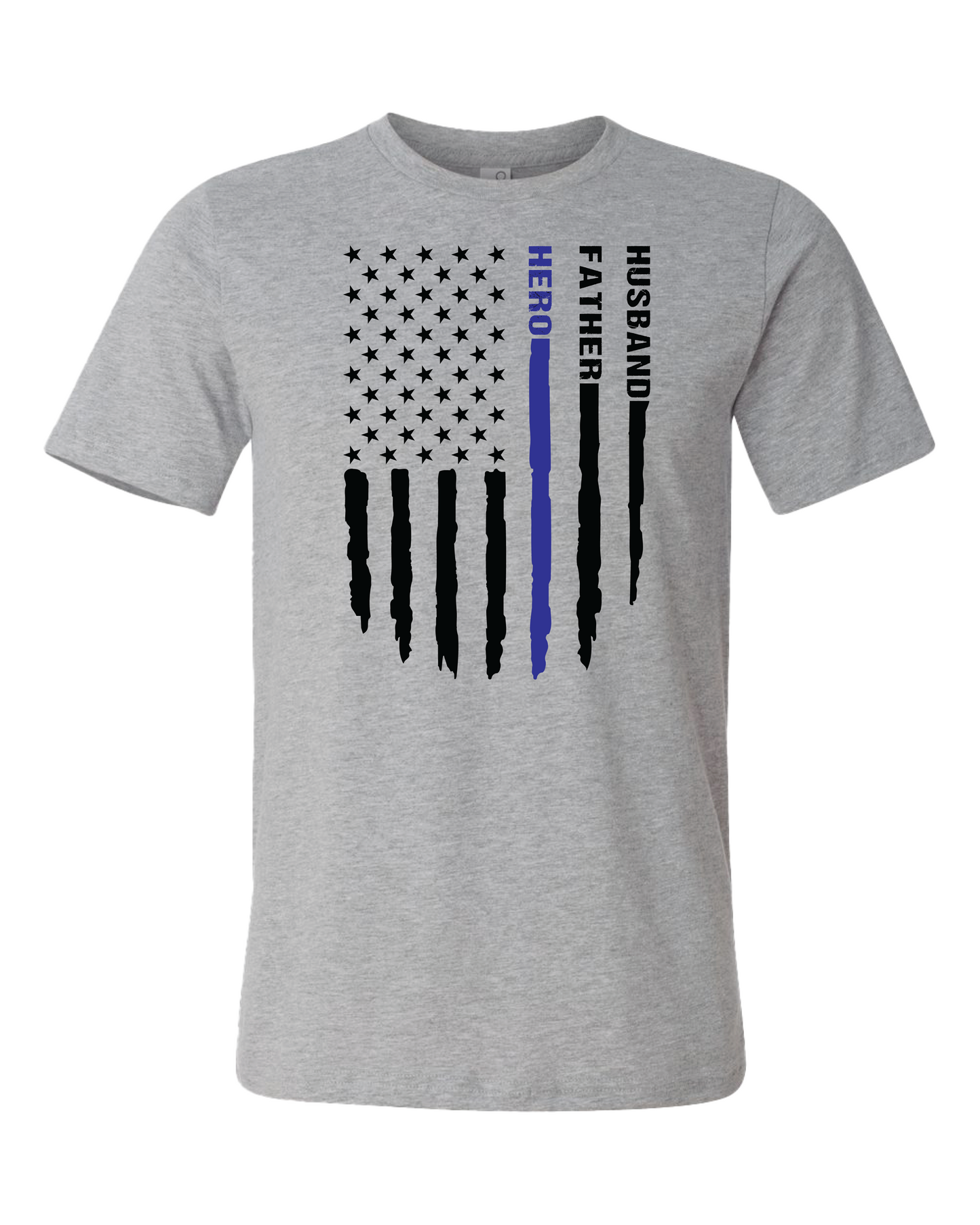 American Flag Husband Father Hero T-Shirt | Police