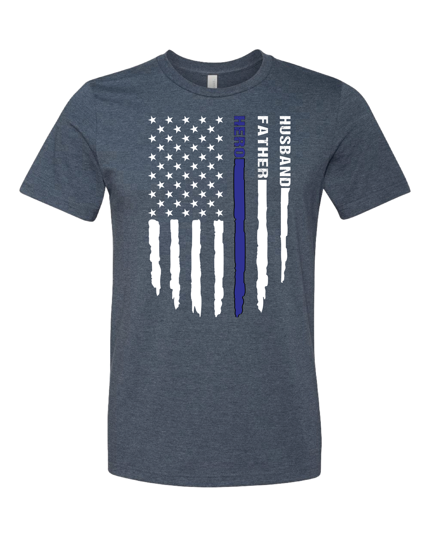 American Flag Husband Father Hero T-Shirt | Police