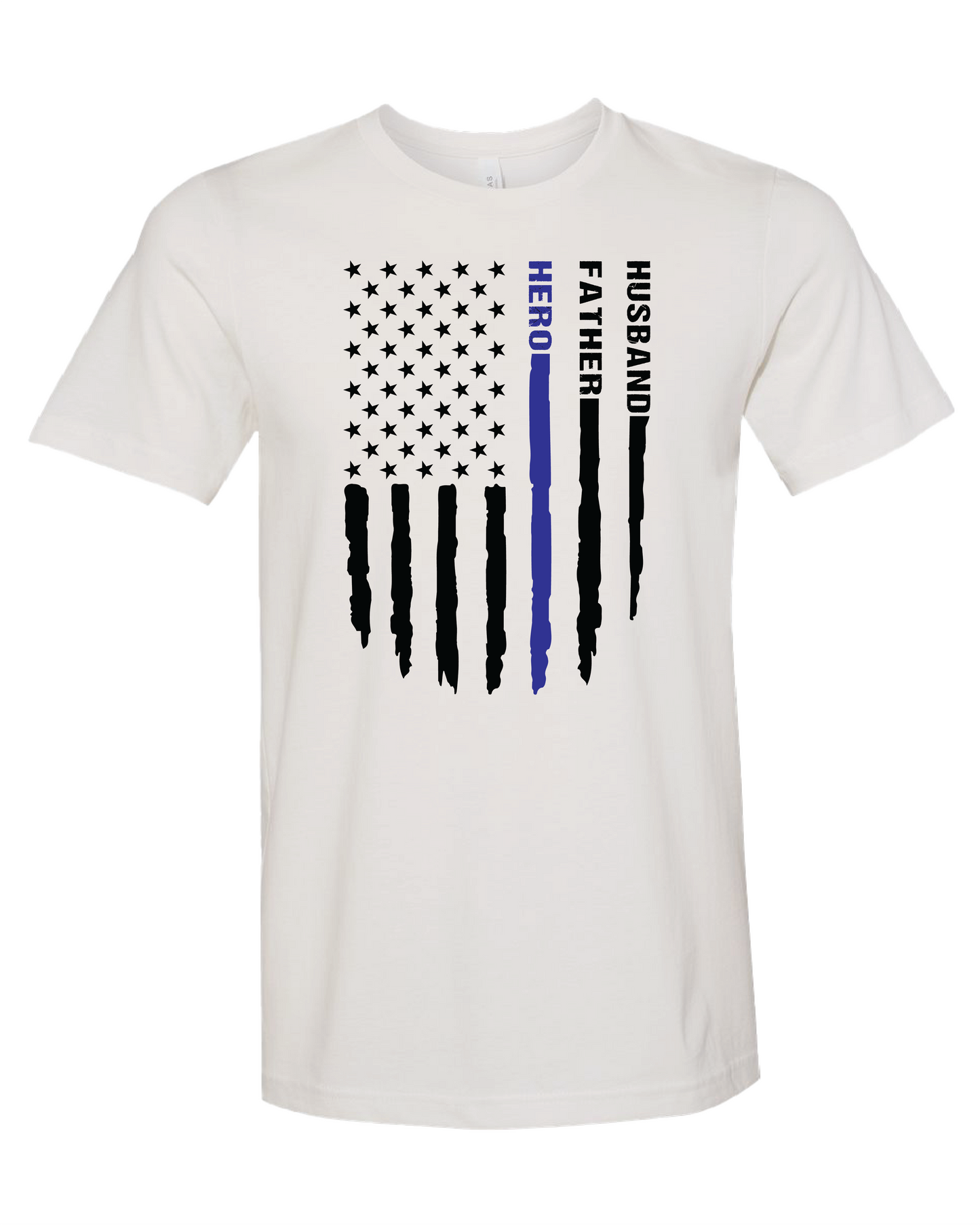 American Flag Husband Father Hero T-Shirt | Police