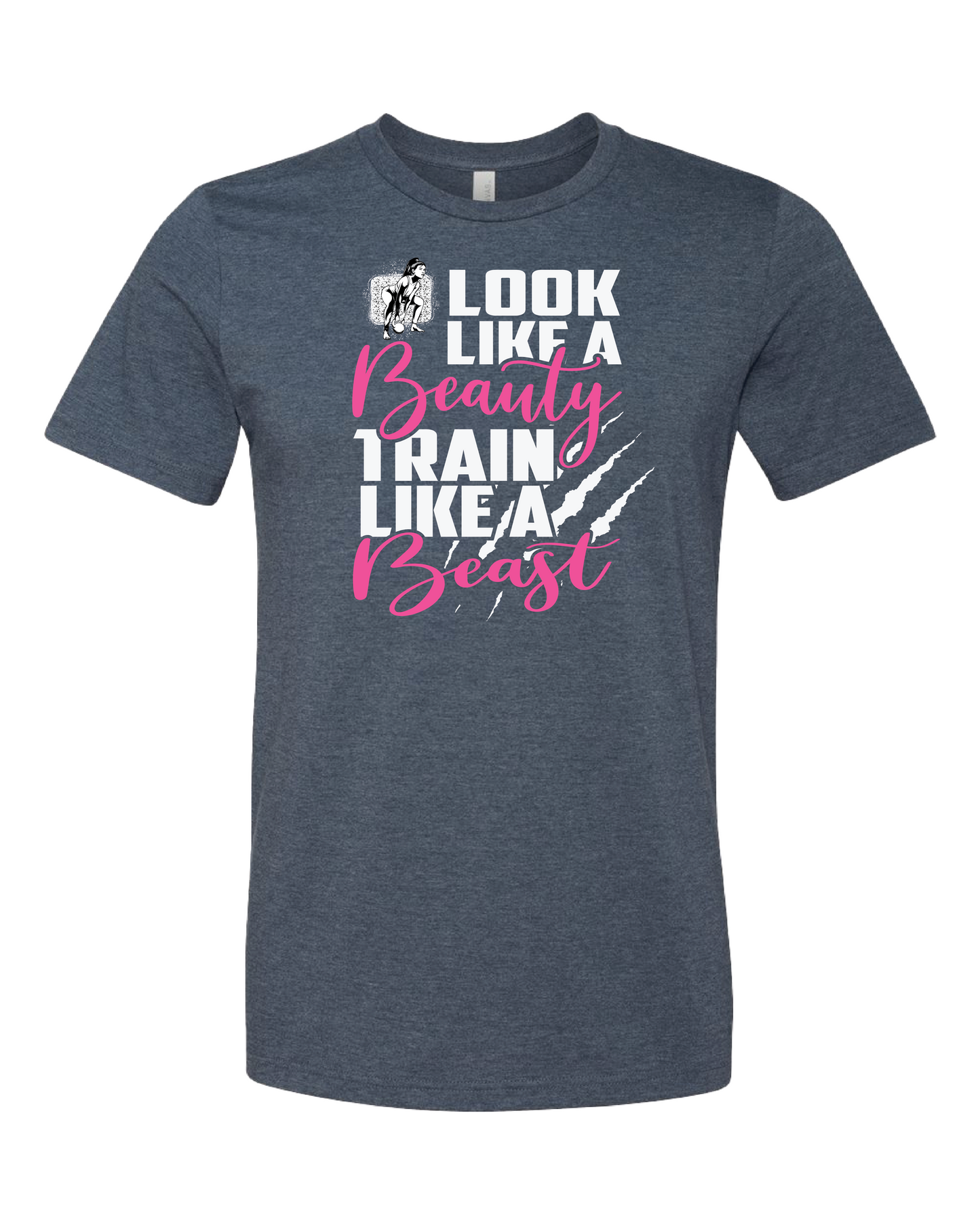 Look Like A Beauty Train Like A Beast T-Shirt | Kettlebell Swing
