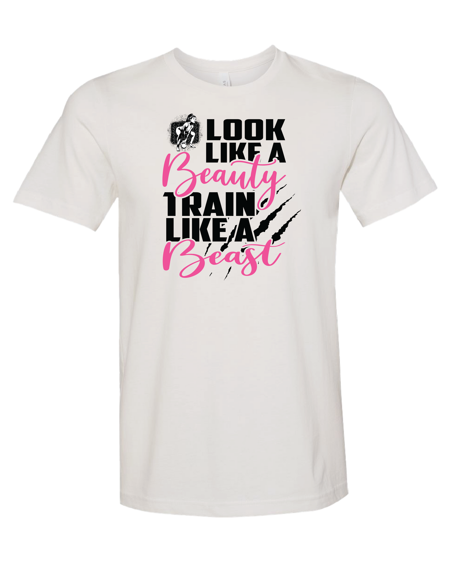 Look Like A Beauty Train Like A Beast T-Shirt | Kettlebell Swing