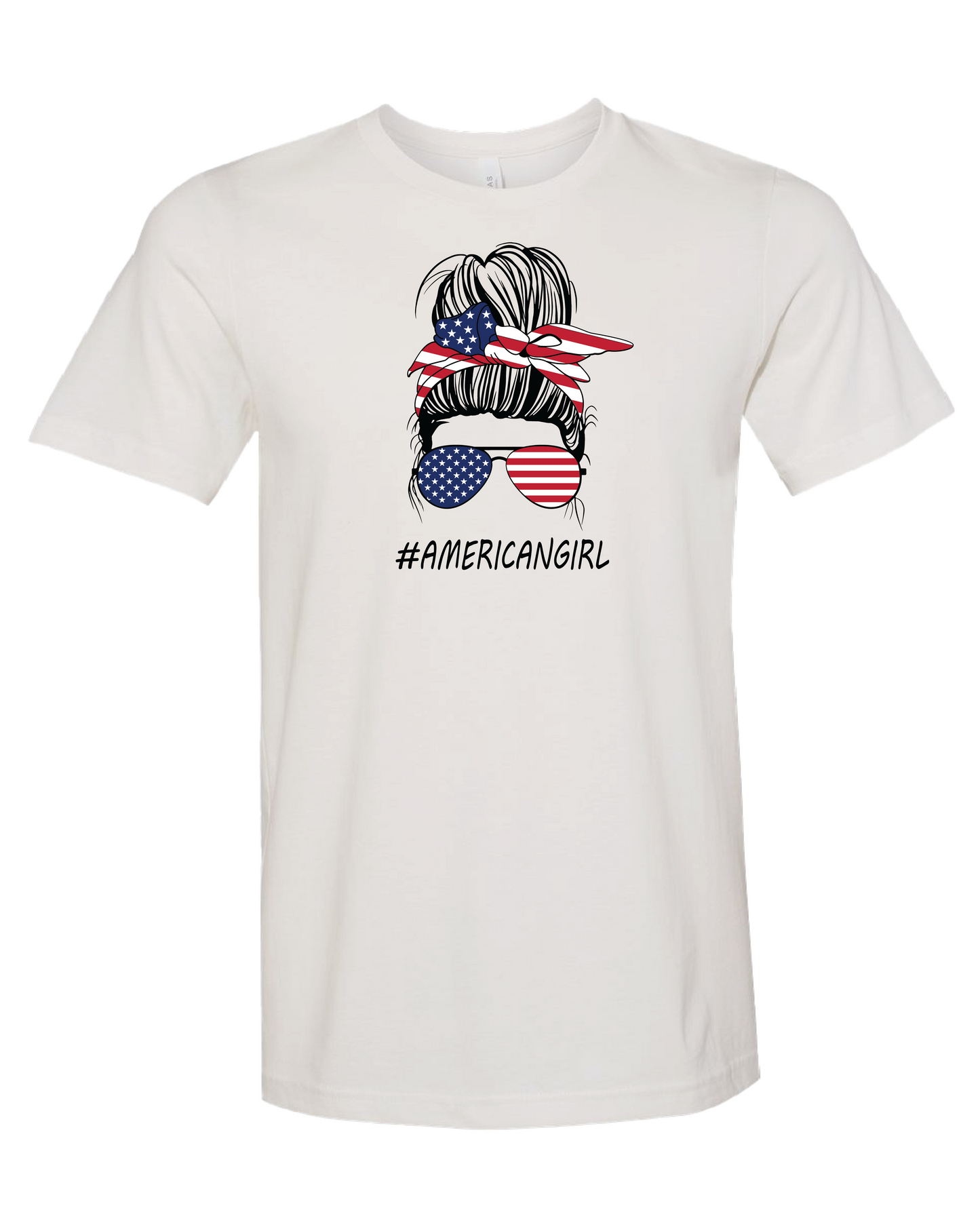 Messy Bun American Girl T-Shirt