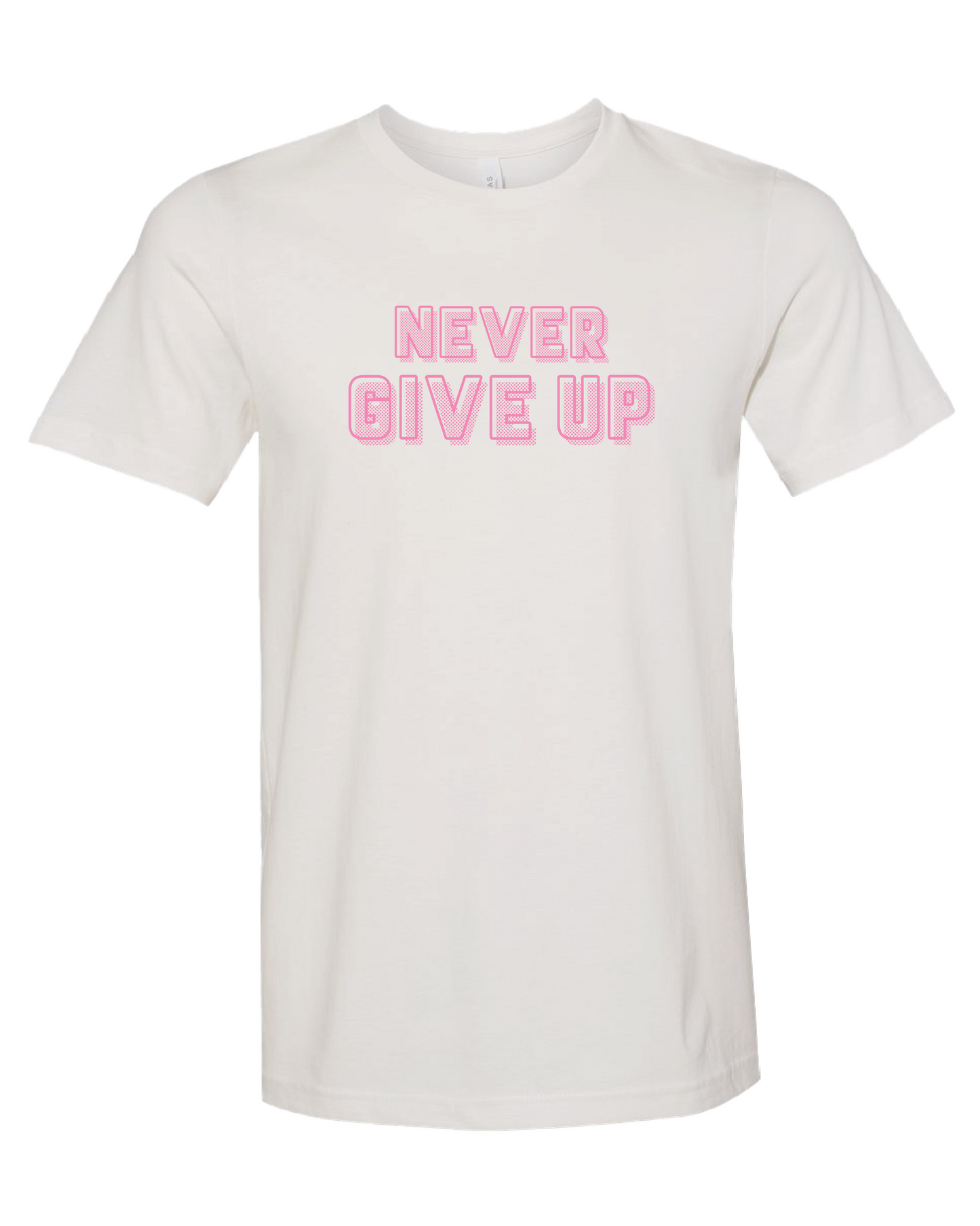 Never Give Up T-Shirt | Light Pink
