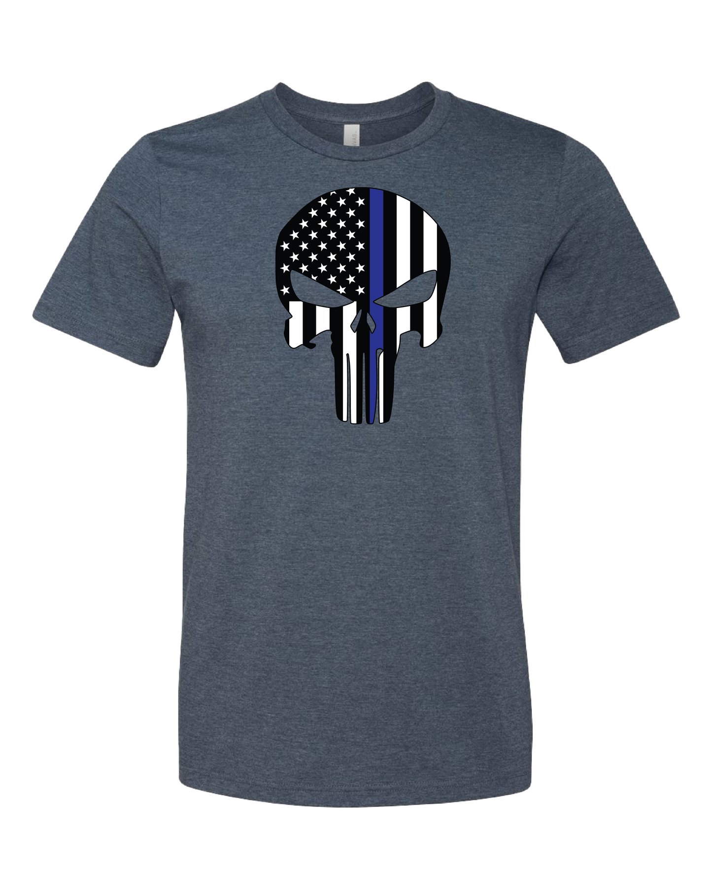 American Flag Skull T-Shirt | Thin Blue Line