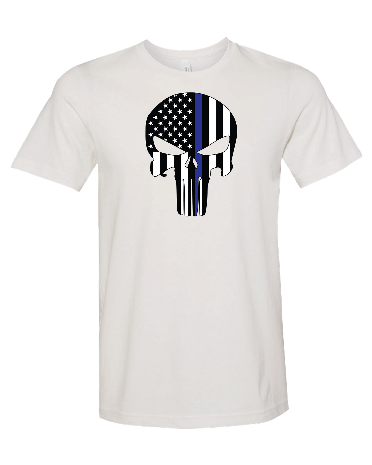 American Flag Skull T-Shirt | Thin Blue Line
