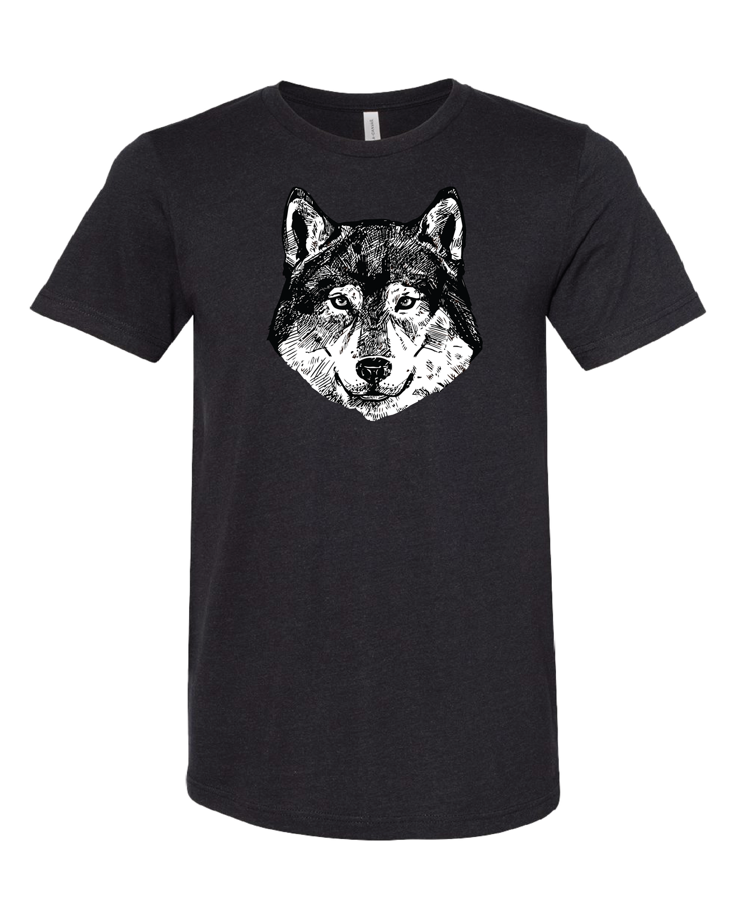 Wolf Head Drawing T-Shirt