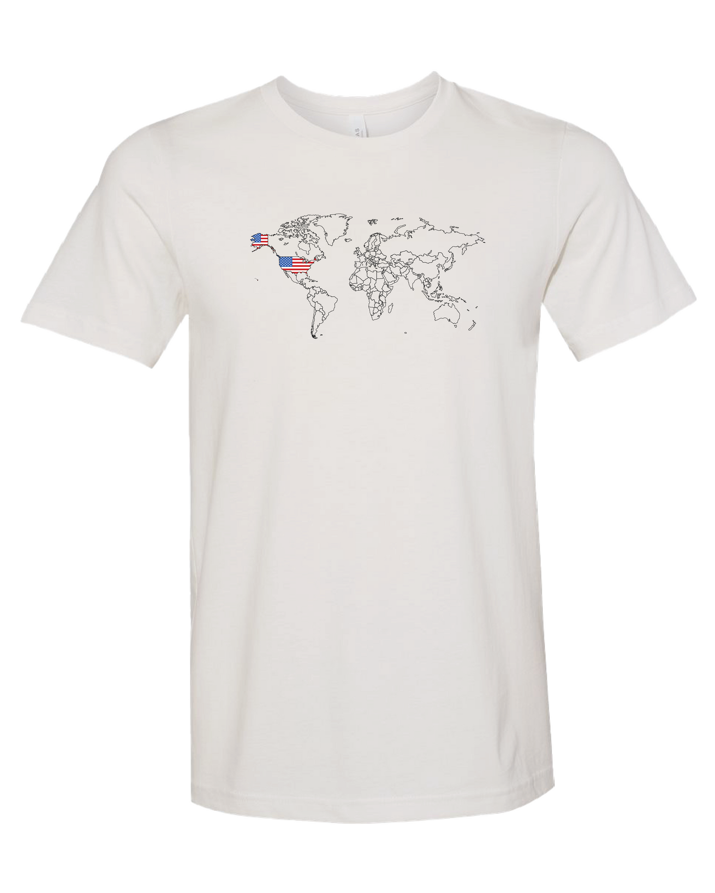 World Map America T-Shirt